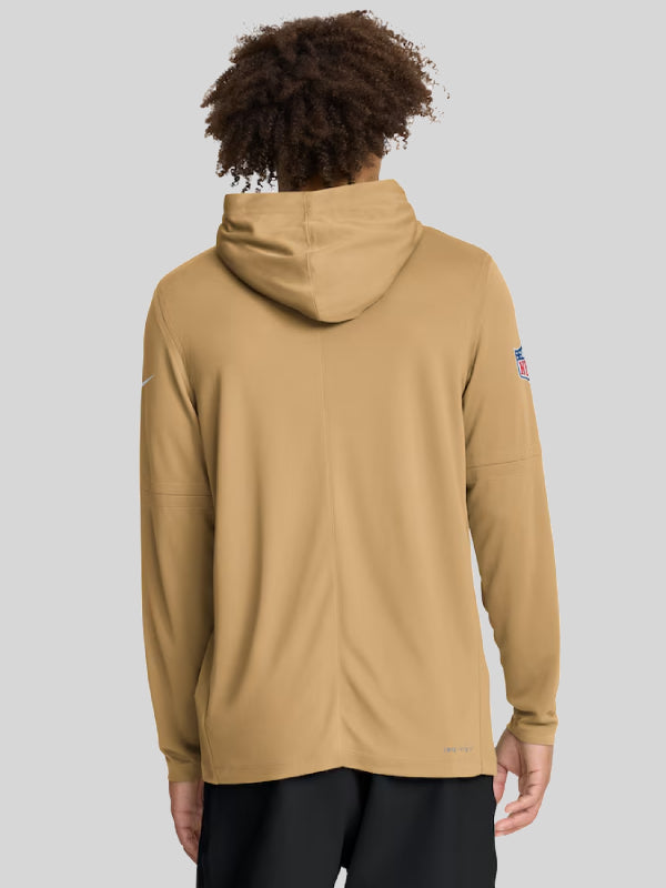 Nike 49ers Gold Pure Fury Long Sleeve Hoodie T-Shirt