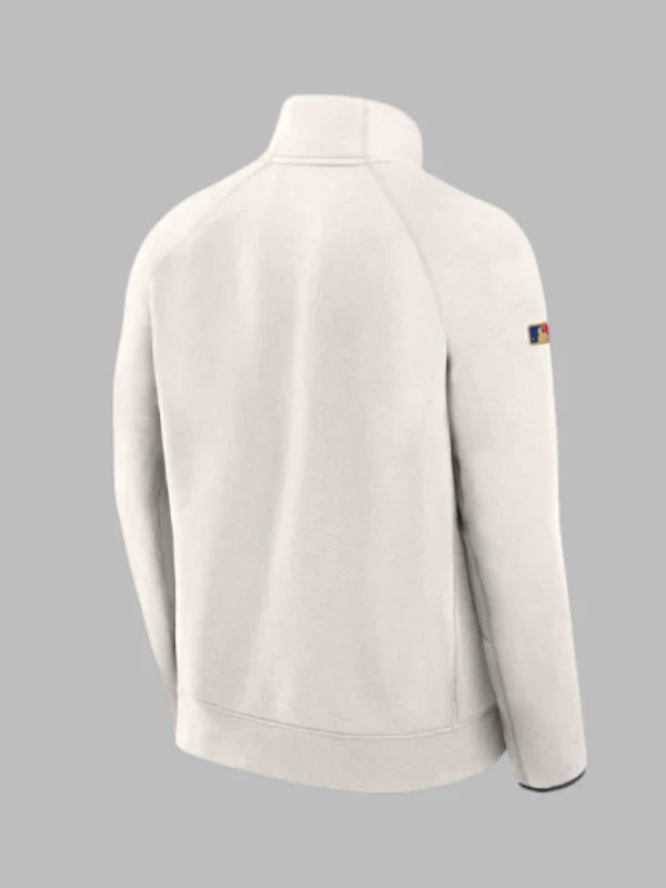 Nike Dodgers Tech Fleece Half-Zip Jacket Cream White