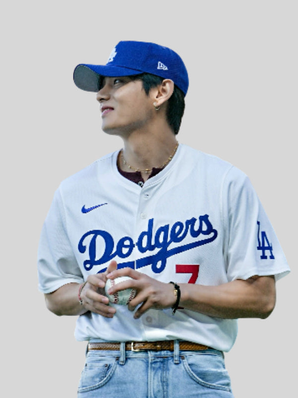 Nike Kim Taehyung V Dodgers Jersey White