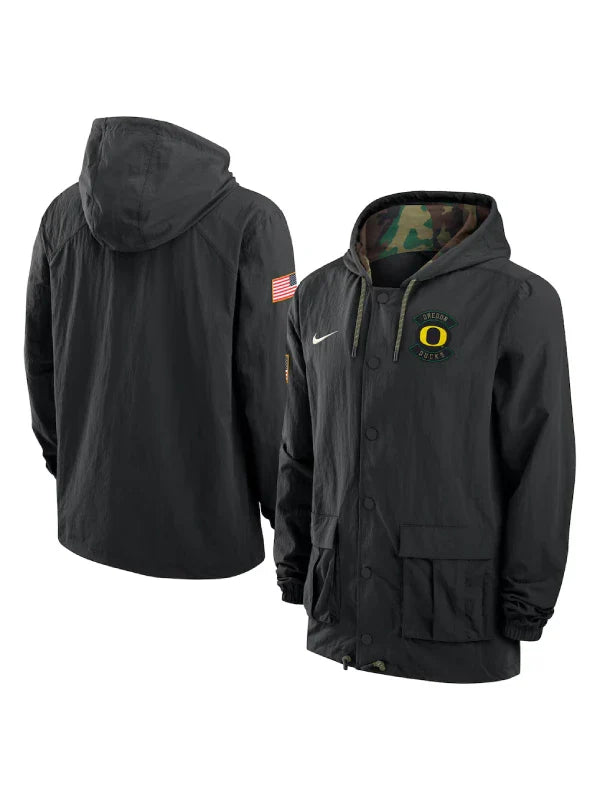 Nike Oregon Ducks NCAA Military Appreciation Jacket 2025
