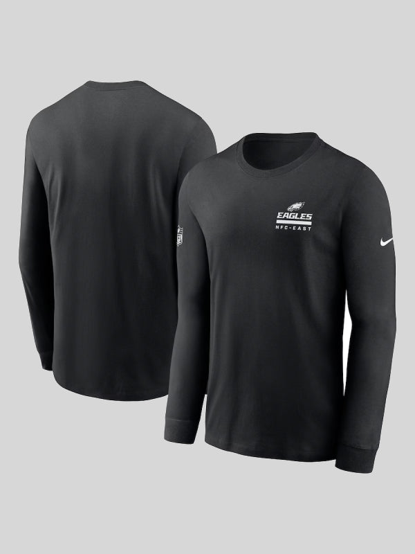 Nike Philadelphia Eagles Sideline Performance Long Sleeve T-Shirt Black
