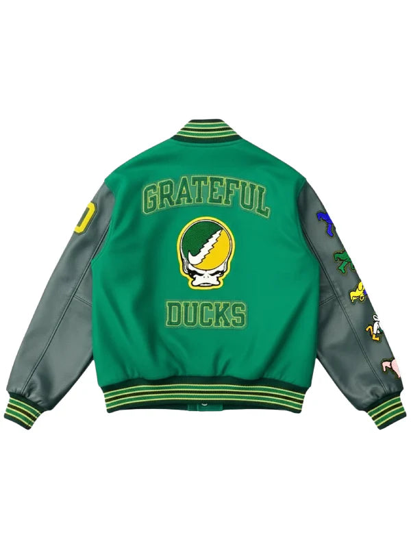 Nike x Class Trip Grateful Ducks Lettermens Jacket Green