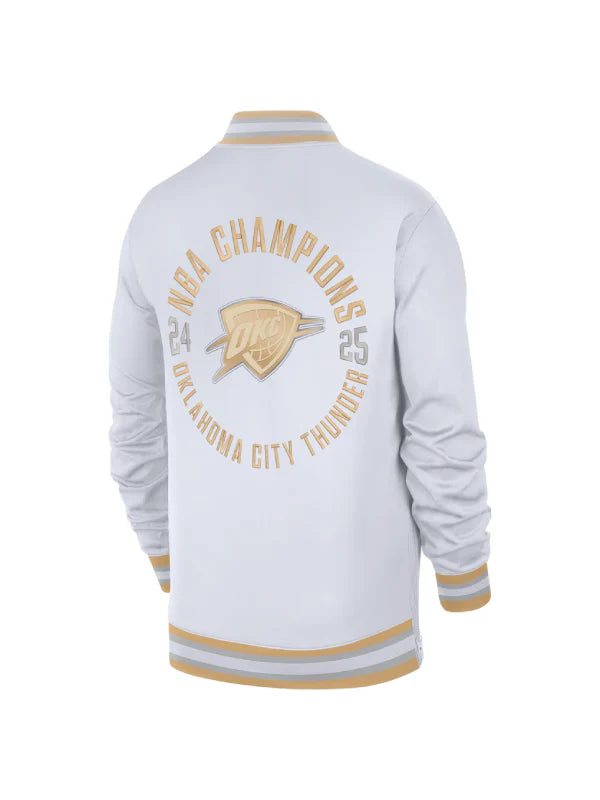 OKC Thunder Nike 2025 Champions Banner Raising Ceremony White Jacket