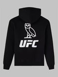 OVO x UFC Championship Flame Logo Hoodie Black