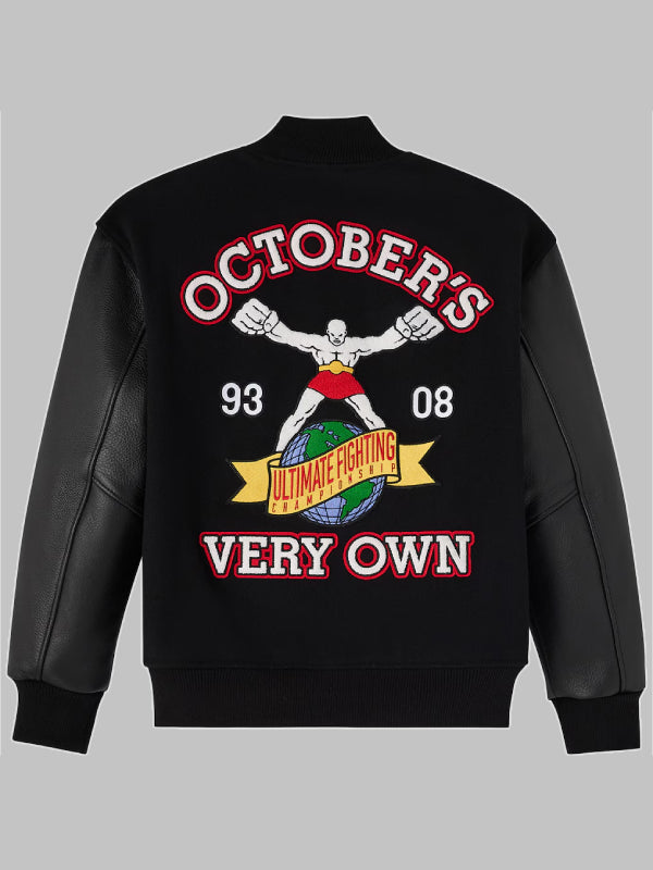 OVO x UFC Varsity Jacket Black