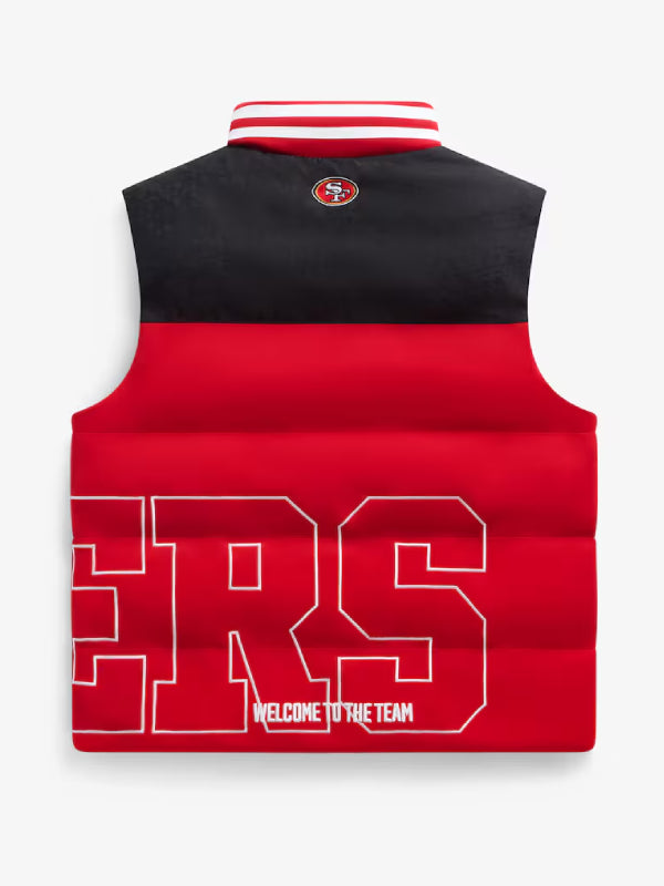 Off Season 49ers Puffer Vest Red