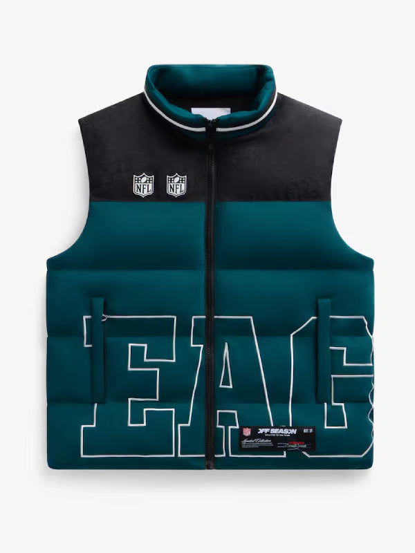 Off Season Philadelphia Eagles Team Puffer Vest Green