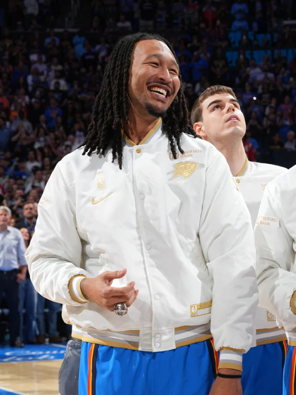 Oklahoma City Thunder 2025 Champions Ring Banner Jacket