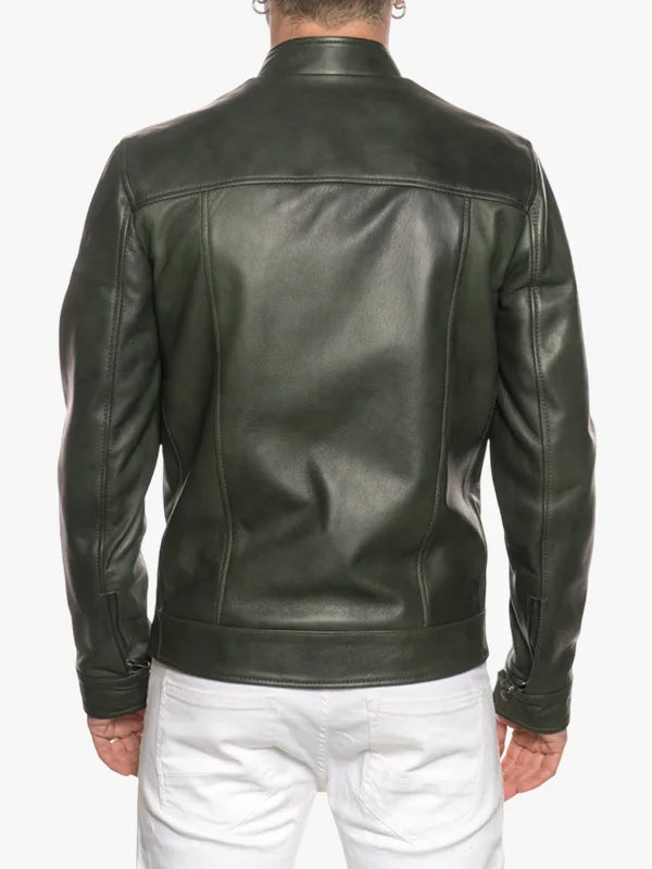 Olive Green Uo6 Snap Tab Jacket