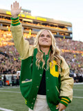 Oregon Ducks Varsity Jacket Green