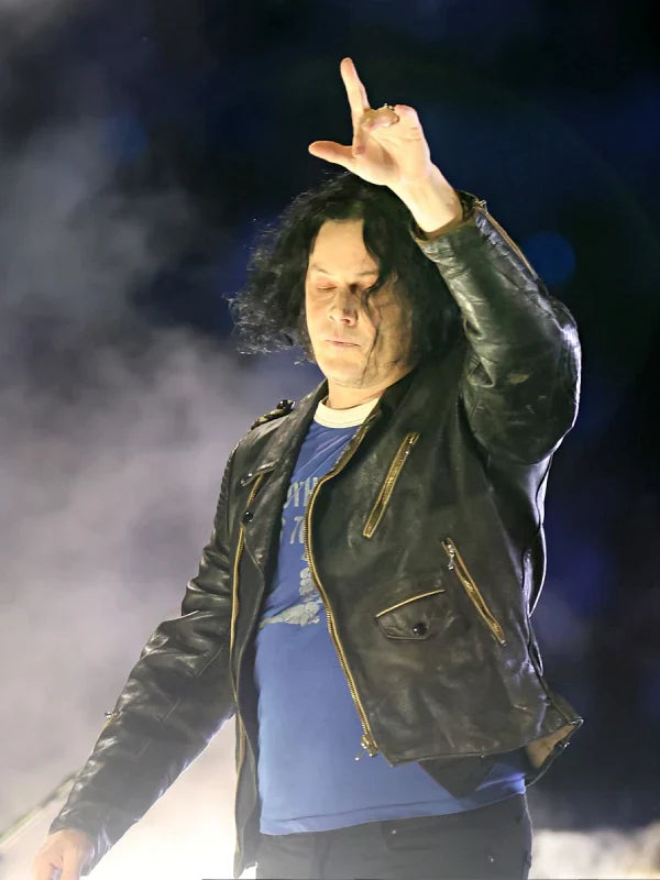 Packers v Lions Halftime Show Jack White Leather Jacket
