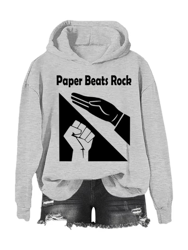 Paper Beats Rock Hoodie Walmart