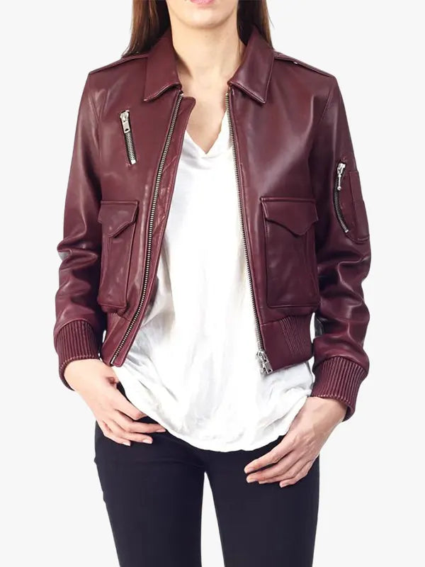 Pappy Bomber Aviator Real Leather Jacket