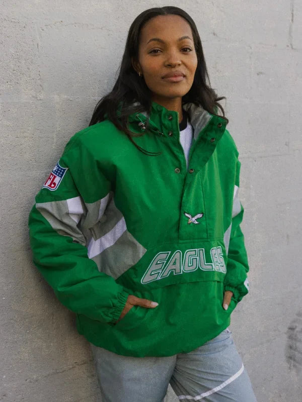 Philadelphia Eagles Anorak Jacket Kelly Green