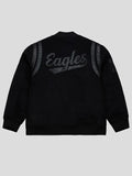Philadelphia Eagles Black Walk the Tunnel Varsity Full-Snap Jacket