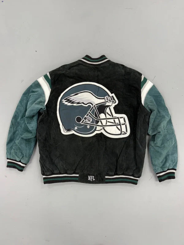 Philadelphia Eagles EVI11 Twin Suede Bomber Jacket