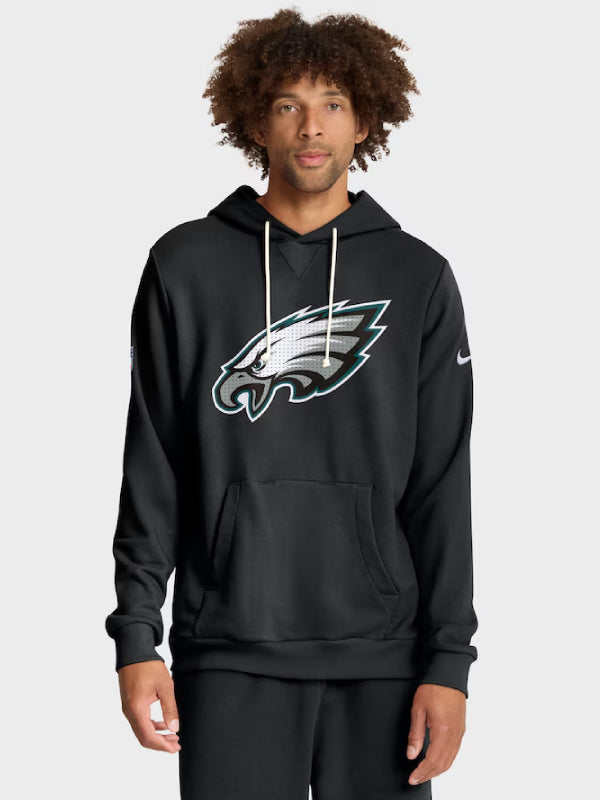 Philadelphia Eagles Nike Black Sideline Hoodie 2025