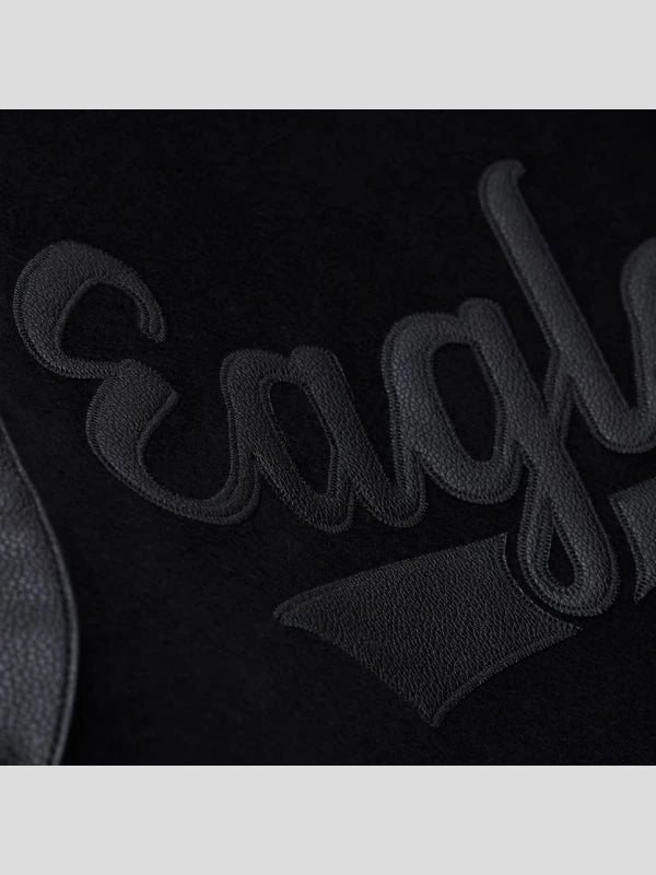 Philadelphia Eagles Walk the Tunnel Black Varsity Jacket