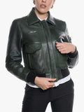 Pilot Green Jacket For Womens