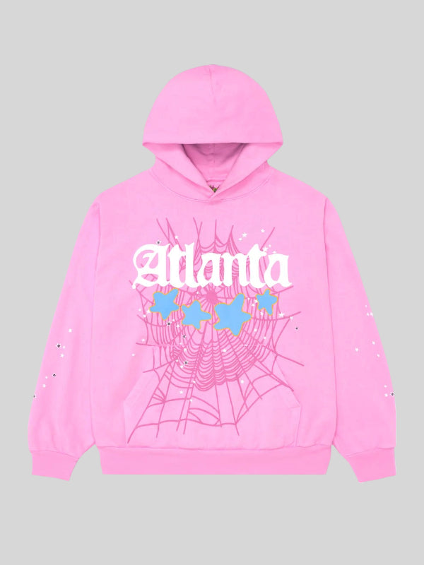 Pink Atlanta Hoodie Sp5der