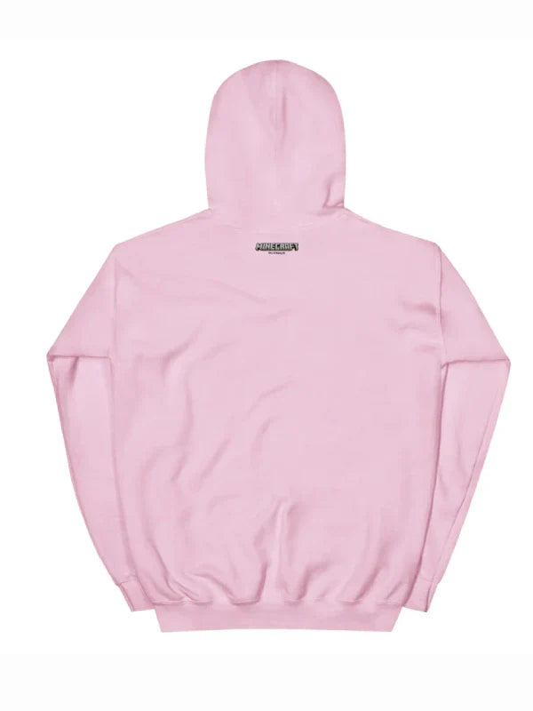 Pink Bee Adult Minecraft Hoodie
