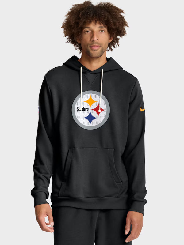 Pittsburgh Steelers Nike Black Sideline Hoodie 2025