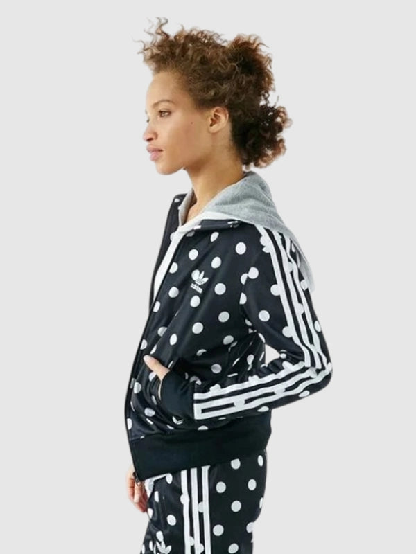 Polka Dot Adidas Jacket Black