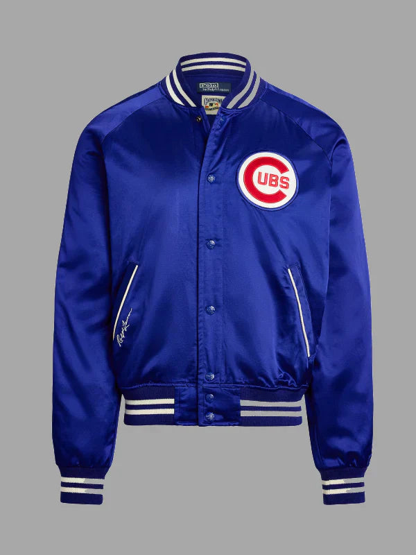 Polo Ralph Lauren Cubs Satin Jacket Blue