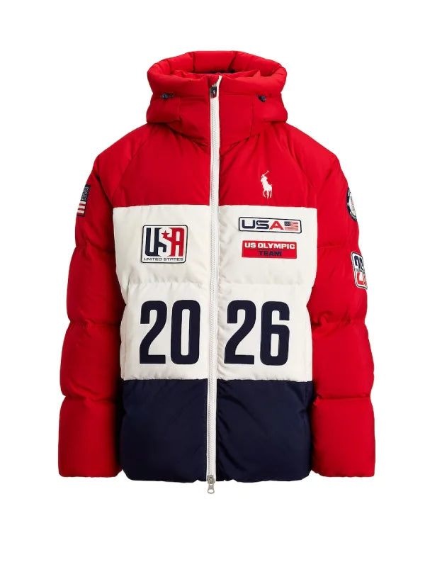 Polo Ralph Lauren Team USA Olympics Color-Blocked Puffer Jacket 2026