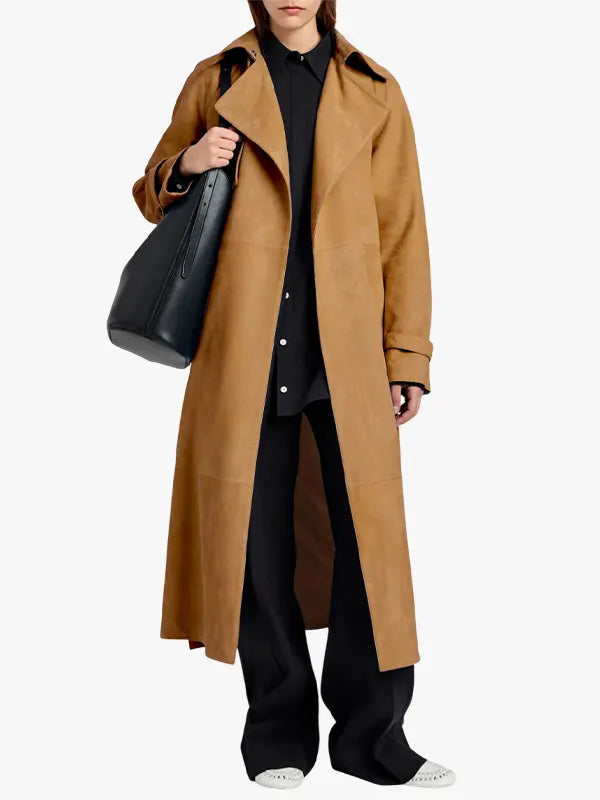 Proenza Schouler Long Ramona Brown coat