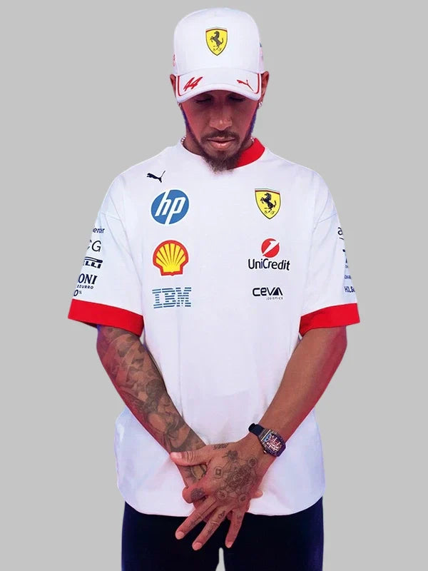 Puma Scuderia Ferrari Mens Drivers White T shirt
