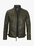 Quilted Shoulder Green Jacket
