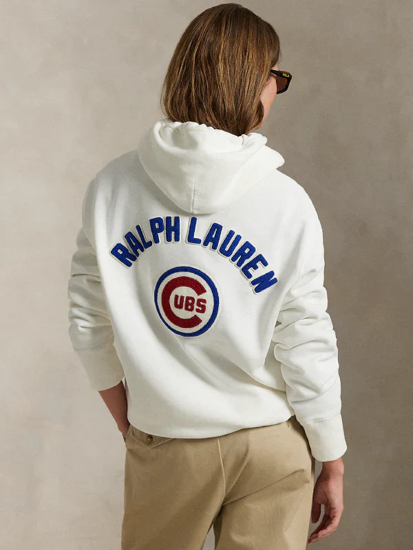 Ralph Lauren Polo Cubs Hoodie White