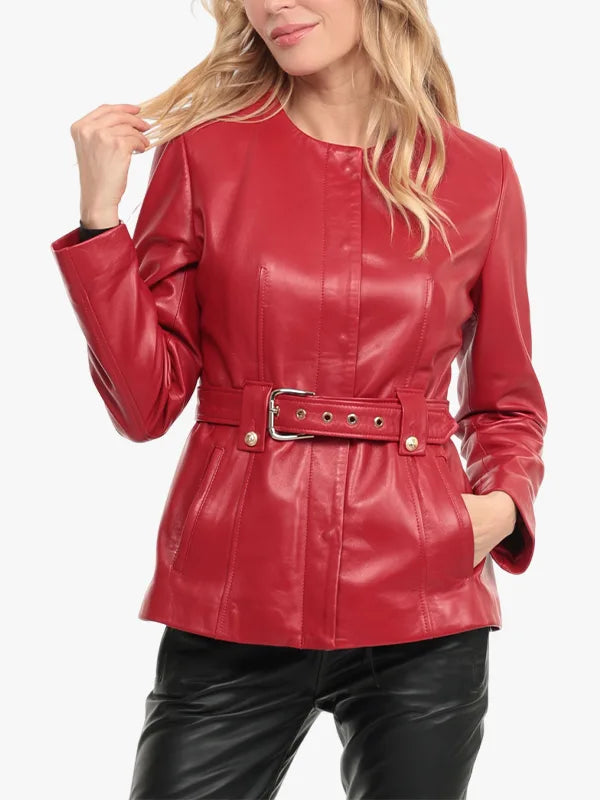 Red Lakes Leather Guignard Jacket