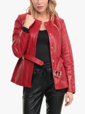 Red Woman Lakes Leather Guignard Jacket