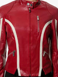 Redline Bolt High-Collar Leather Jacket
