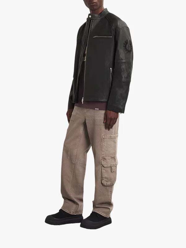 Represent x Belstaff Leather Race Jacket