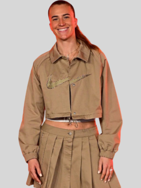Sabrina Ionescu Nike Brown Cropped Jacket