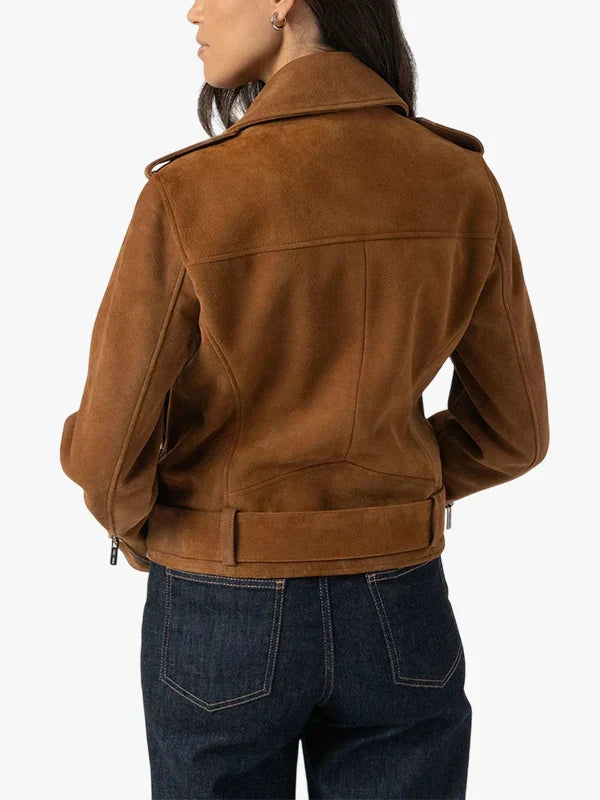 Saint and Sofia Luther Camel Suede Jacket