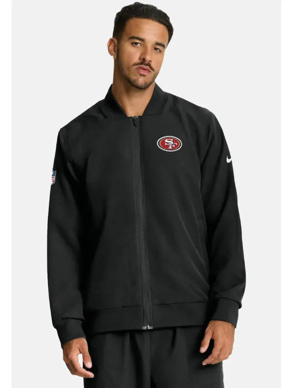 San Francisco 49ers Nike Sideline Bomber Jacket Black