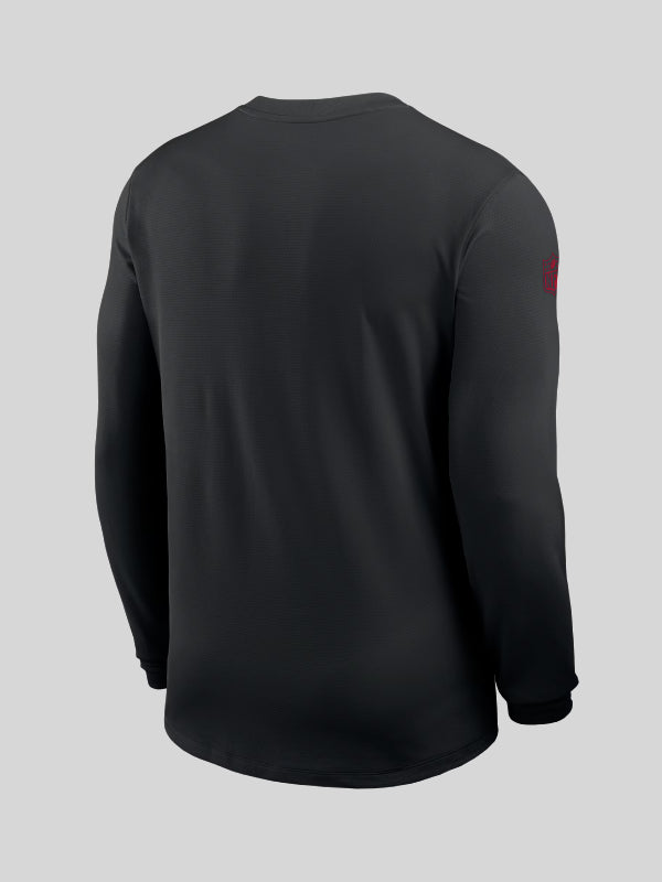 San Francisco 49ers Nike Black Sideline Coach Long-Sleeve Top Shirt
