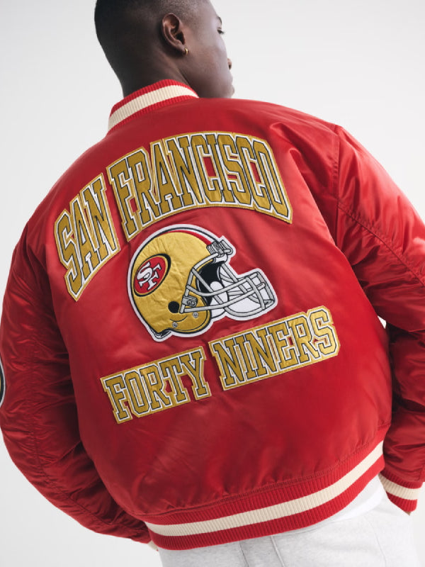 San Francisco 49ers Varsity Bomber Jacket Abercrombie