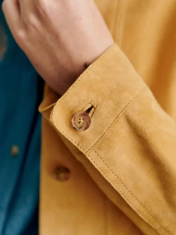 Sezane-Suede-Jacket-Mustard