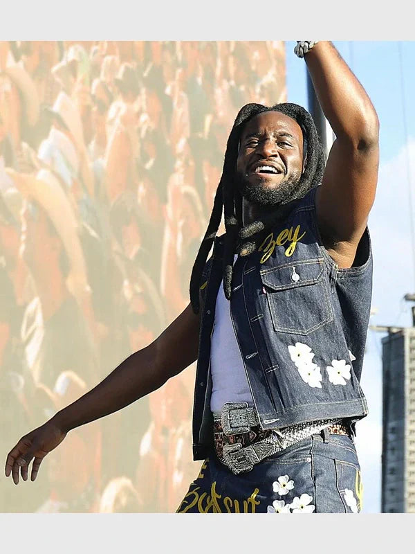 Shaboozey Stagecoach Denim Vest