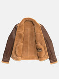 Shearling Leather Bomber Jacket