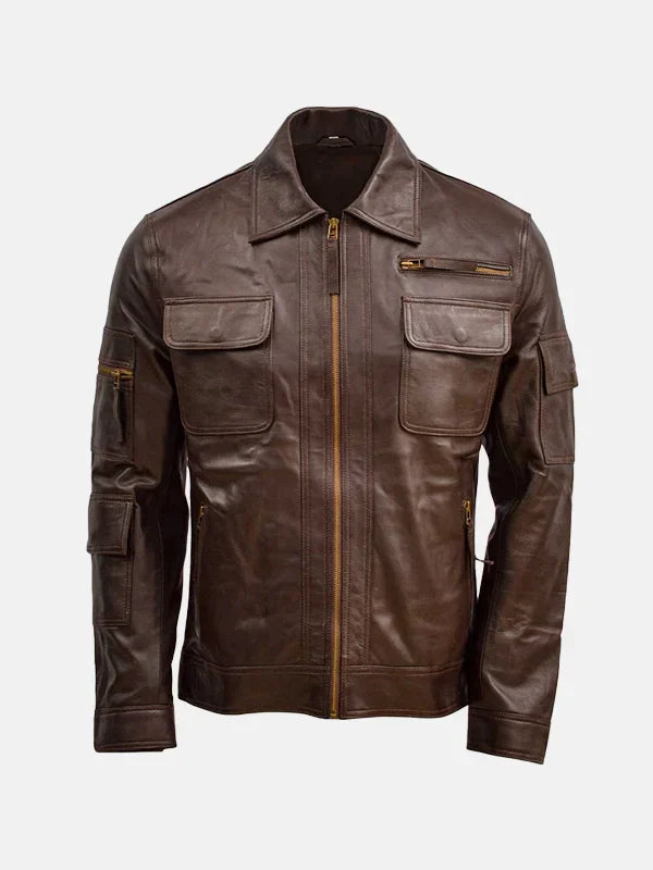 Sheep Brown Leather Jacket
