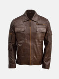 Sheep Brown Leather Jacket