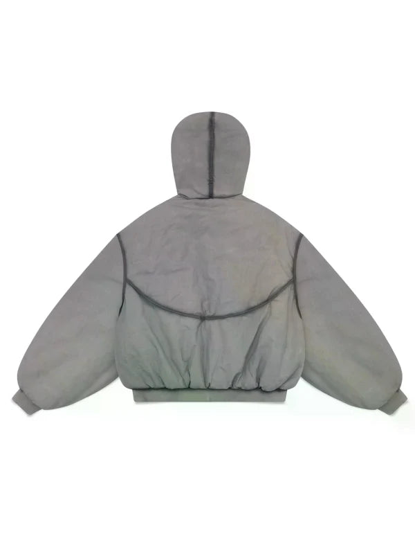 Shinzo A1 Bomber Puffer Jacket Grey
