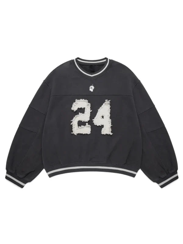 Shinzo Futtoboru Heavy weight Washed Black Jersey Crewneck