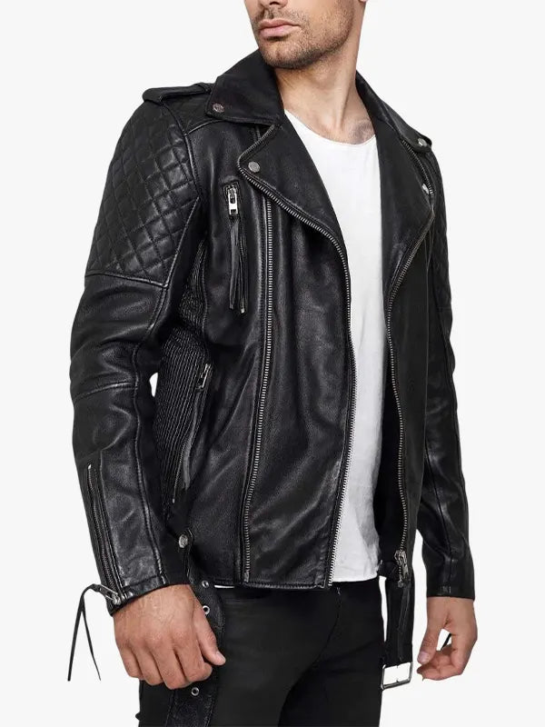 Simba Black leather jacket